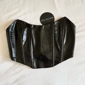 White Fox Playing the Game Bustier in Black